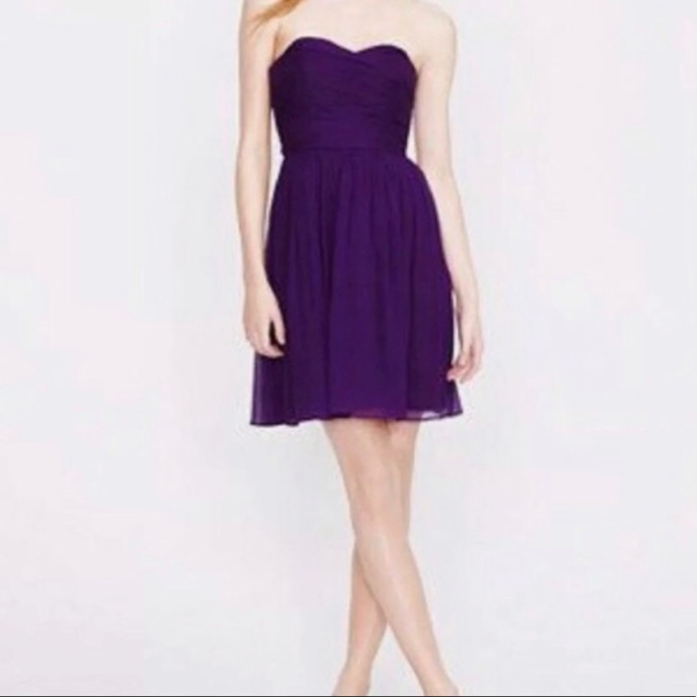 J. Crew Arabelle Dress - Silk Chiffon Purple - Size 2P